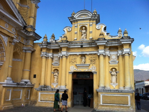 Front Entrance of Las Obras in Antiqua, Guatemla